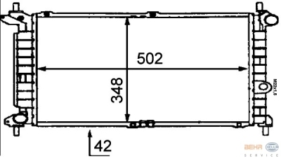 Radiateur opel astra f hatchback (53_, 54_, 58_, 59_)  winparts