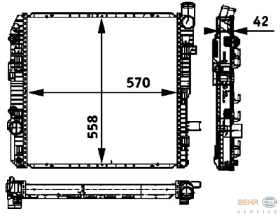 Radiateur mercedes-benz vario bestelwagen/bus  winparts