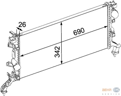 Radiateur renault laguna iii (bt0/1)  winparts