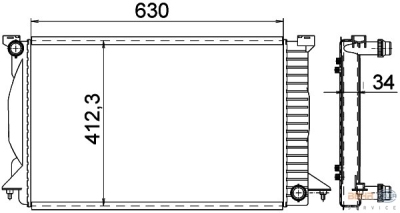 Foto van Radiateur audi a4 (8e2, b6) via winparts