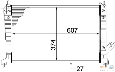 Radiateur saab 9-5 (ys3e)  winparts