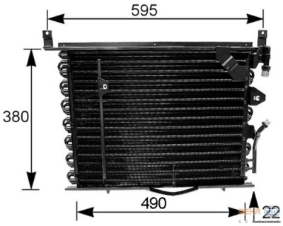 Condensator, airconditioning mercedes-benz 190 (w201)  winparts