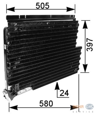 Foto van Condensator, airconditioning volvo 960 (964) via winparts