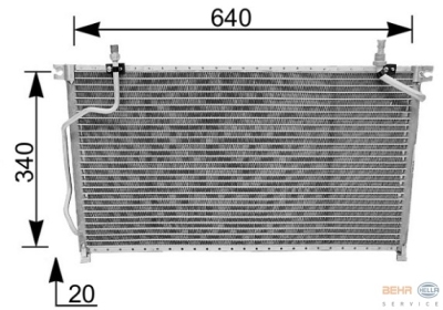 Condensator, airconditioning nissan terrano ii (r20)  winparts