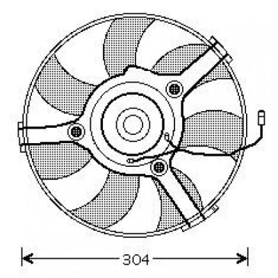 Radiator fan compleet 280mm audi a4 (8d2, b5)  winparts