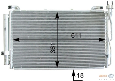 Condensator, airconditioning hyundai matrix (fc)  winparts