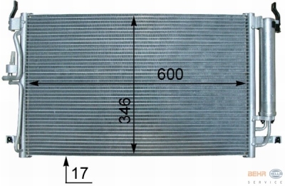 Condensator, airconditioning hyundai elantra (xd)  winparts