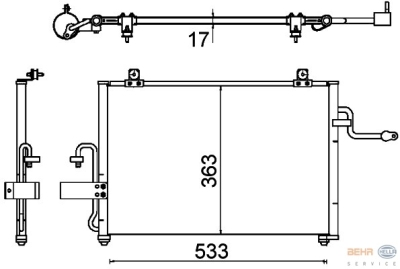 Foto van Condensator, airconditioning daewoo tacuma (klau) via winparts