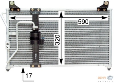 Condensator, airconditioning kia clarus (k9a)  winparts