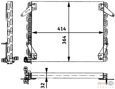 Condensator, airconditioning nissan trade open laadbak/ chassis  winparts