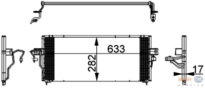 Condensator, airconditioning nissan almera i hatchback (n15)  winparts