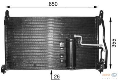 Foto van Condensator, airconditioning opel vectra a hatchback (88_, 89_) via winparts