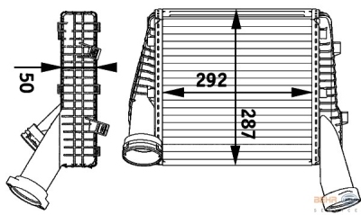 Interkoeler, tussenkoeler links porsche cayenne (92a)  winparts