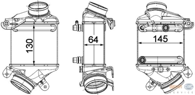 Foto van Interkoeler, tussenkoeler rechts bmw 7 (f01, f02, f03, f04) via winparts