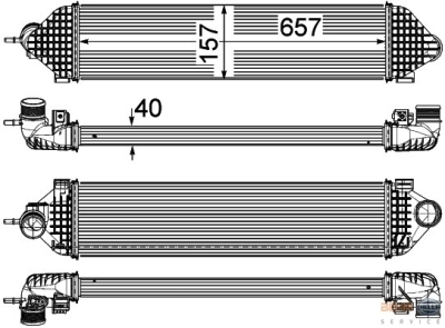 Foto van Interkoeler, tussenkoeler ford c-max ii (dxa/cb7, dxa/ceu) via winparts