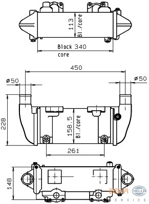 Oliekoeler, retarder universeel  winparts