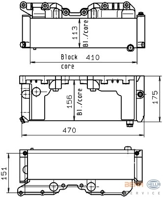 Oliekoeler, retarder universeel  winparts