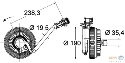 Koppeling, radiateurventilator saab 9-7x  winparts