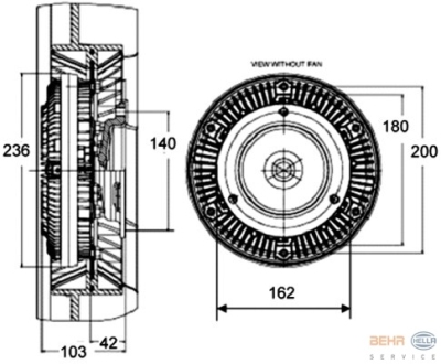 Koppeling, radiateurventilator universeel  winparts