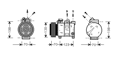 Compressor, airconditioning lancia lybra (839_)  winparts