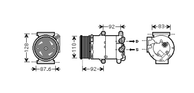 Compressor, airconditioning ford c-max ii (dxa/cb7, dxa/ceu)  winparts