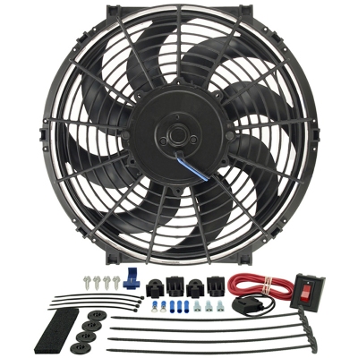 Derale 12 inch tornado ventilator (311x286x64x38mm) excl. thermostaat universeel  winparts