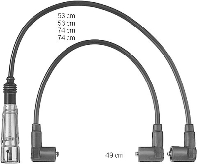 Foto van Bougiekabelset volkswagen transporter iii bus via winparts