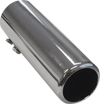Uitlaatsierstuk staal/chroom - rond 50mm - lengte 150mm - 44-47mm aanlsuiting universeel  winparts