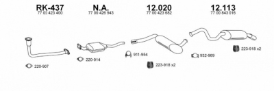 Uitlaatpijp renault laguna i (b56_, 556_)  winparts