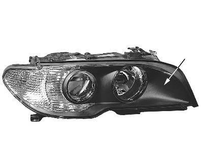 Foto van Dubbele koplamp voor r. h7+h7 witte knipperlicht a.l. bmw 3 coupé (e46) via winparts