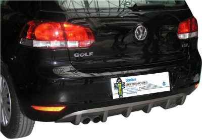 Achterbumperskirt (diffuser) volkswagen golf vi 3/5-deurs 2008-2012 (abs) volkswagen golf vi cabriolet (517)  winparts