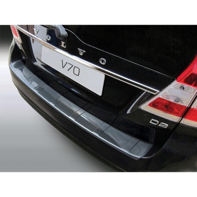 Abs achterbumper beschermlijst volvo v70 6/2013- (excl. xc70) 'ribbed' carbon look universeel  winparts