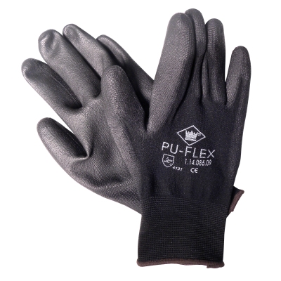 Foto van Handschoenen pu-flex zwart maat 10 (xl) universeel via winparts