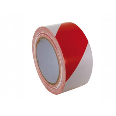Markeertape - 50mm x 33m - rood/wit universeel  winparts
