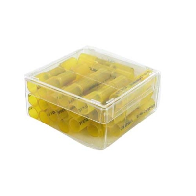 Foto van Kabeldoorverbinder geel 25 stuks box universeel via winparts