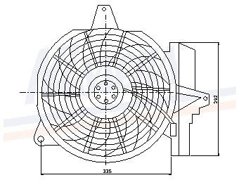 Ventilator, condensator airconditioning hyundai santa fé i (sm)  winparts