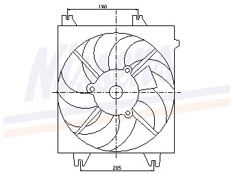 Ventilator, condensator airconditioning hyundai excel ii (lc)  winparts