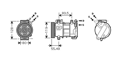 Airco compressor 1.4 / 1.6 -ac arrière citroen c4 ii (b7)  winparts