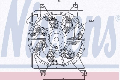 Ventilator, condensator airconditioning hyundai excel i (x-3)  winparts