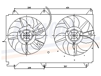 Koelventilator toyota avensis verso (_clm2_, _acm2_)  winparts