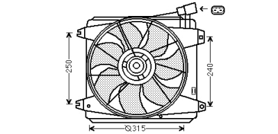 Kader + ventilator c1 1.4 hdi -a/c citroen c1 (pm_, pn_)  winparts