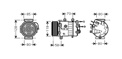 Compressor p407/607/c5/c6 hdi 04- citroen c5 iii (rd_)  winparts