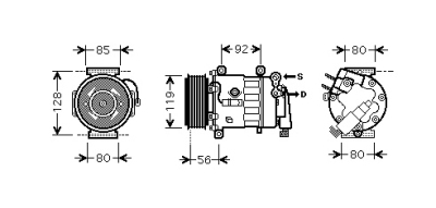 Compressor p407/c5 ii 18/20/22 04-08 peugeot 407 (6d_)  winparts