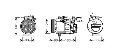 Airco compressor 2.0 nissan x-trail (t31)  winparts