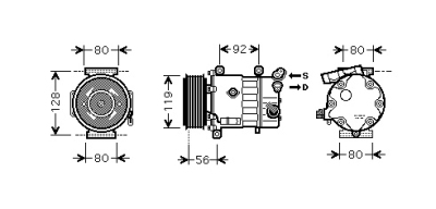 Compressor c3/c4/p207/p307/p308 04- citroen c5 iii (rd_)  winparts