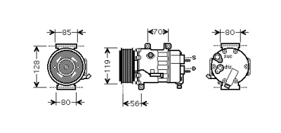 Compressor c4/p308sw 20hdi 03- citroen c4 picasso i (ud_)  winparts