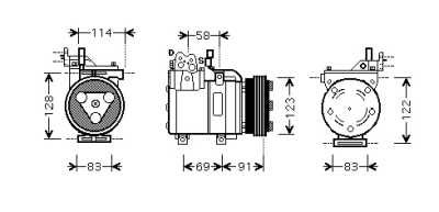 Airco compressor 1.6 (type hcc) hyundai elantra (xd)  winparts