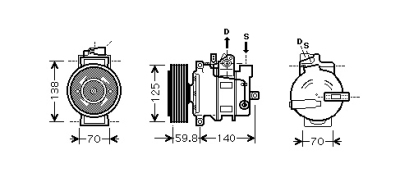 Compressor a4/a8 32i mt/at 04-08 audi a4 (8ec, b7)  winparts