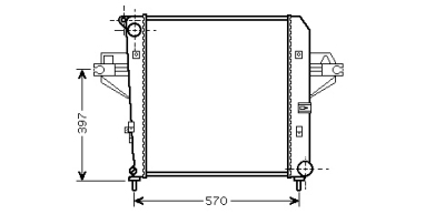 Foto van Radiateur cherokee 37i mt 01tot '07 jeep cherokee (kj) via winparts