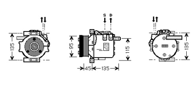Compressor mb r129(sl)/r170(slk) 96- mercedes-benz slk (r170)  winparts